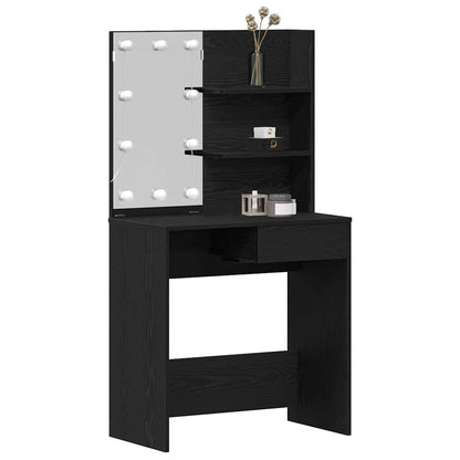 Dressing Table Black Oak 74.5 x 40 x 141 cm Engineered Wood