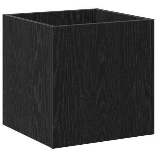 Planter Box Black Oak 40 x 40 x 40 cm Engineered Wood