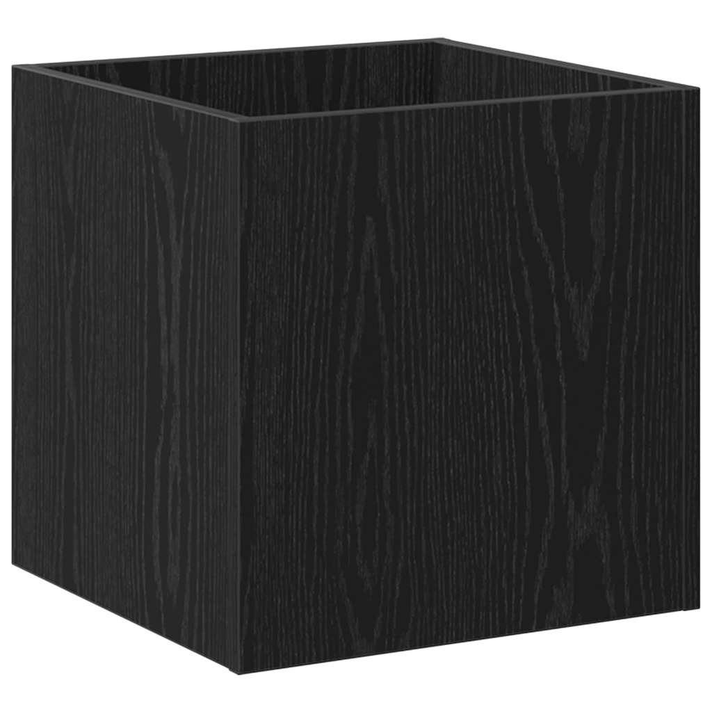 Planter Box Black Oak 40 x 40 x 40 cm Engineered Wood