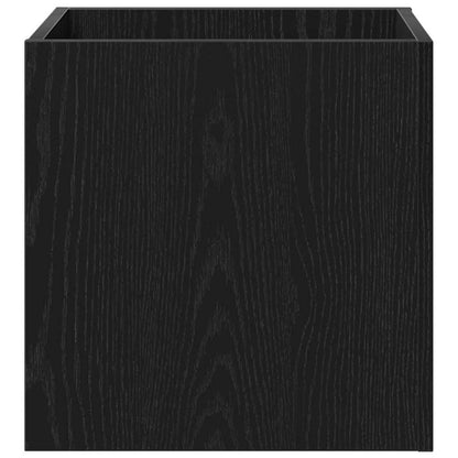 Planter Box Black Oak 40 x 40 x 40 cm Engineered Wood