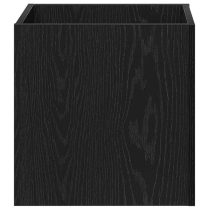 Planter Box Black Oak 40 x 40 x 40 cm Engineered Wood