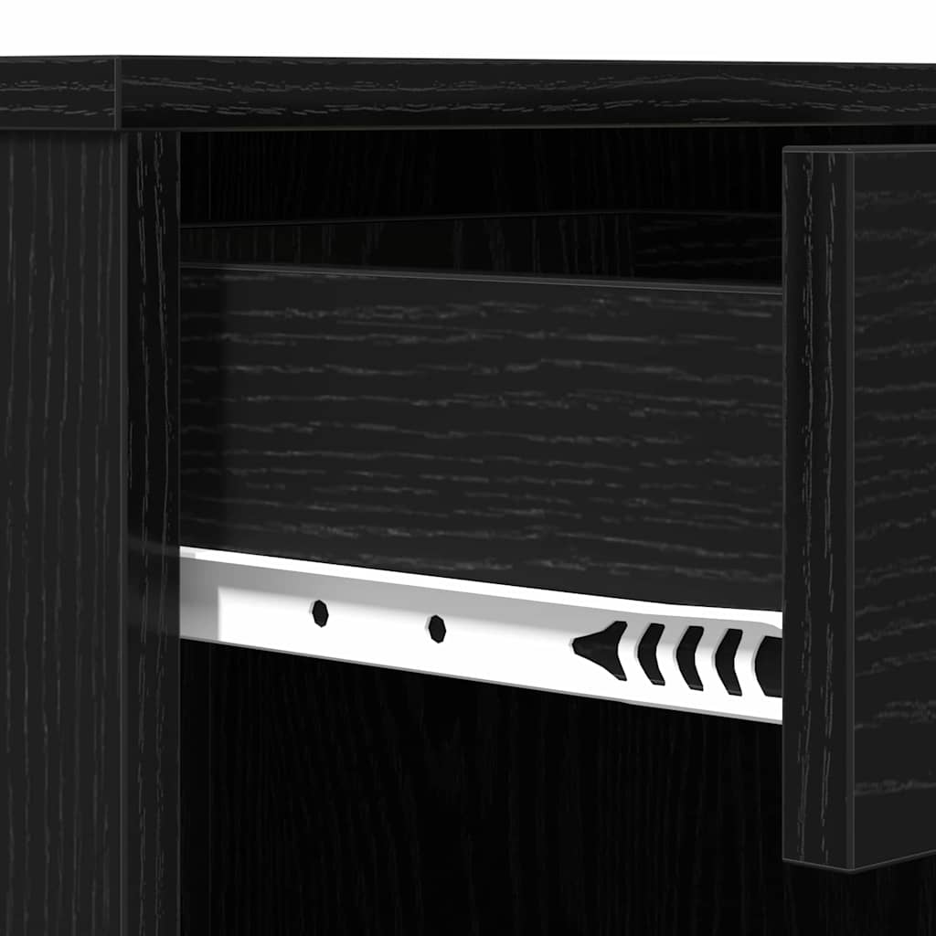 Cosmetic Cabinet Black Oak 80 x 40 x 75 cm Engineered Wood