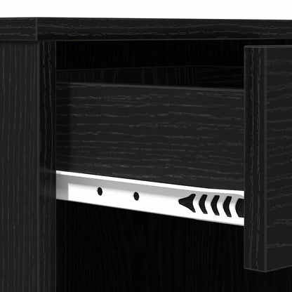 Cosmetic Cabinet Black Oak 80 x 40 x 75 cm Engineered Wood
