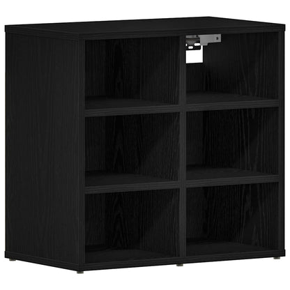 Shoe Cabinet 2 pcs Black Oak 52 x 30 x 50.5 cm Engineered Wood