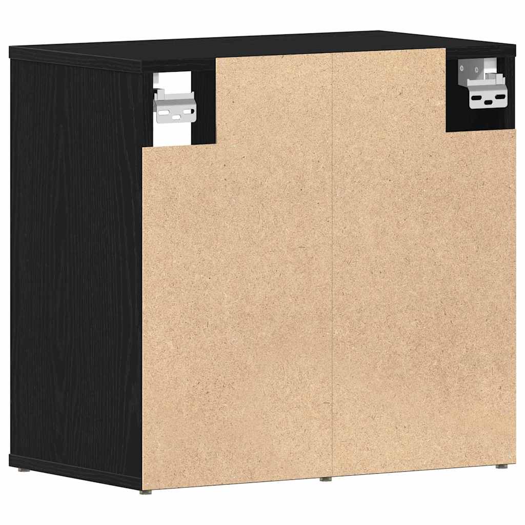 Shoe Cabinet 2 pcs Black Oak 52 x 30 x 50.5 cm Engineered Wood