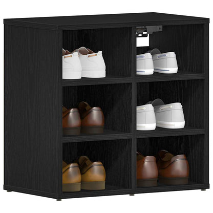 Shoe Cabinet 2 pcs Black Oak 52 x 30 x 50.5 cm Engineered Wood