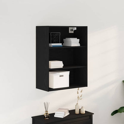 Hanging Wall Cabinet Wall-mounted Black Oak 69.5 x 32.5 x 90 cm