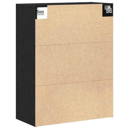 Hanging Wall Cabinet Wall-mounted Black Oak 69.5 x 32.5 x 90 cm