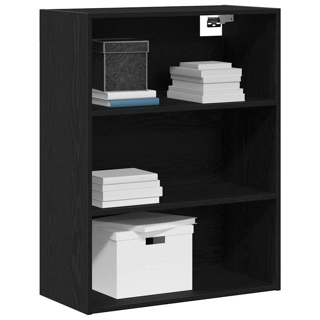 Hanging Wall Cabinet Wall-mounted Black Oak 69.5 x 32.5 x 90 cm
