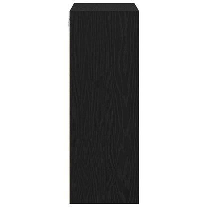 Hanging Wall Cabinet Wall-mounted Black Oak 69.5 x 32.5 x 90 cm