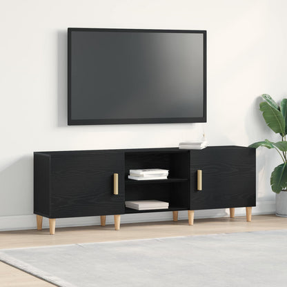 TV Cabinet Black Oak 150 x 30 x50 cm Engineered Wood