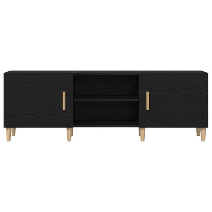 TV Cabinet 150 x 30 x50 cm Black Oak Engineered Wood