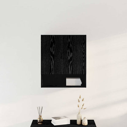 Wall Cabinet Black Oak 60 x 30 x 70 cm Engineered Wood