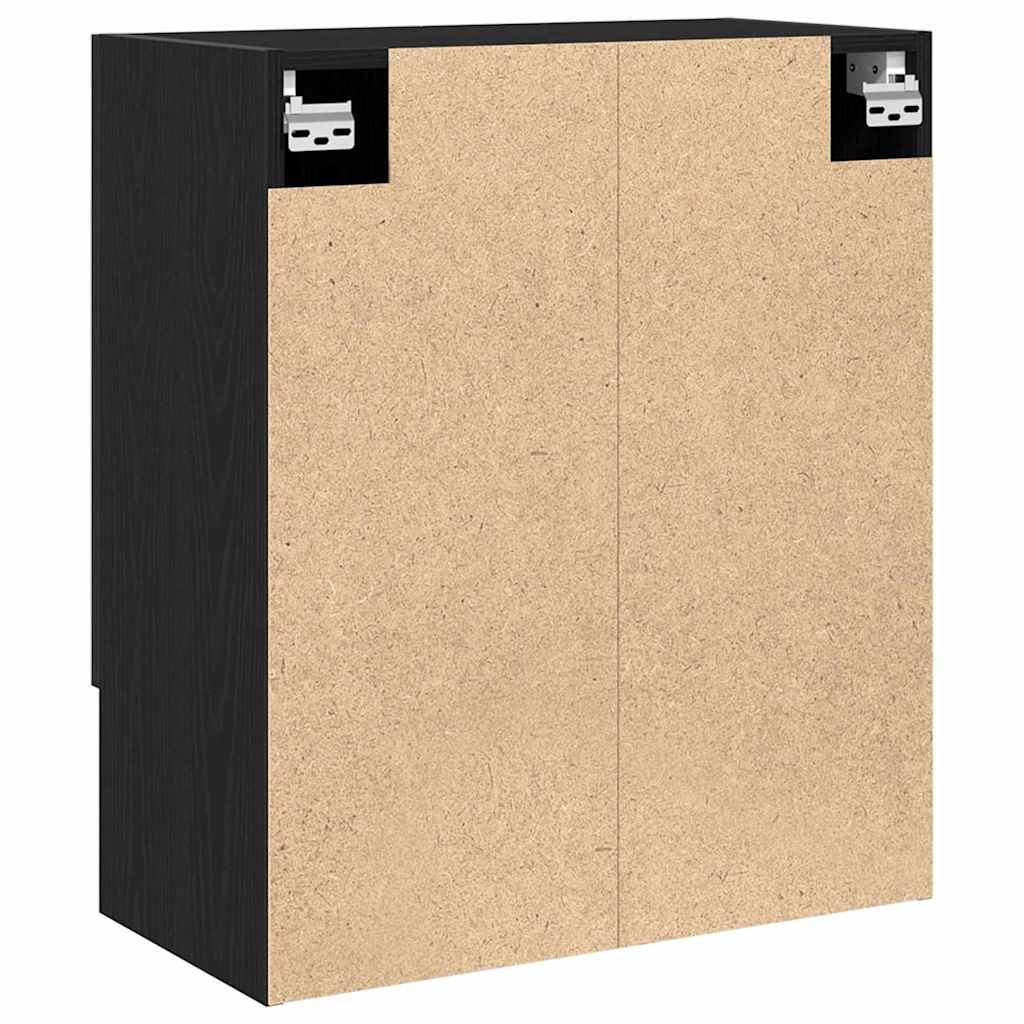 Wall Cabinet Black Oak 60 x 30 x 70 cm Engineered Wood