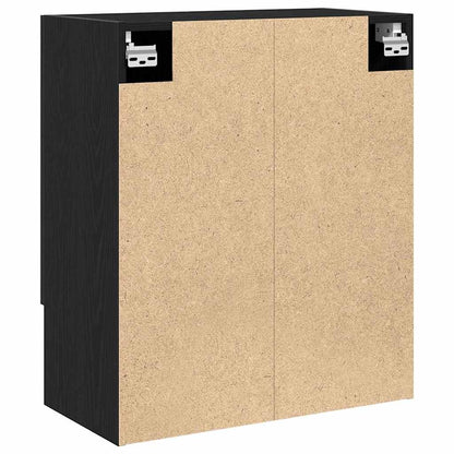 Wall Cabinet Black Oak 60 x 30 x 70 cm Engineered Wood
