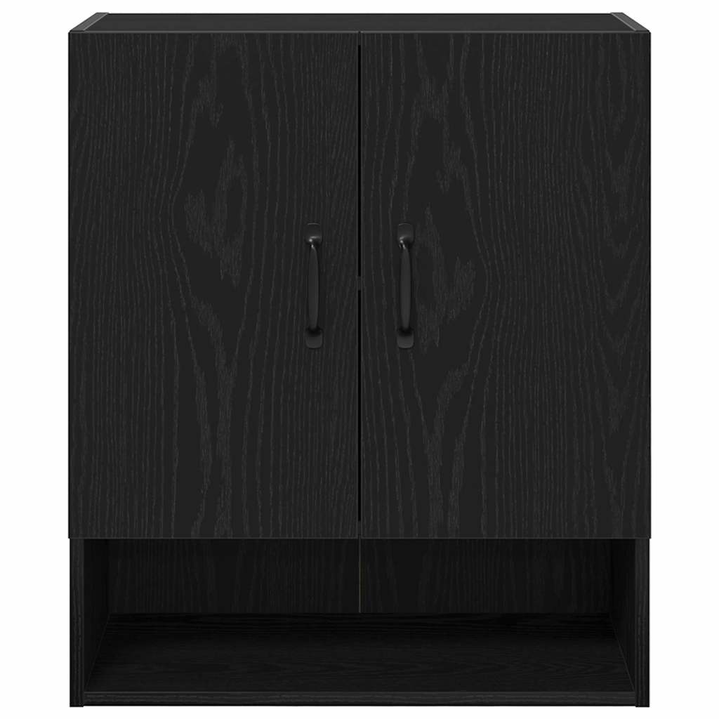 Wall Cabinet Black Oak 60 x 30 x 70 cm Engineered Wood