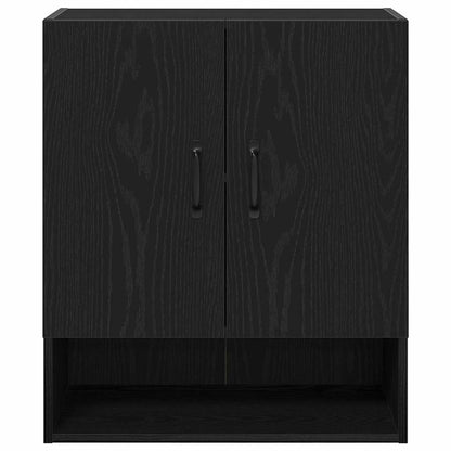 Wall Cabinet Black Oak 60 x 30 x 70 cm Engineered Wood