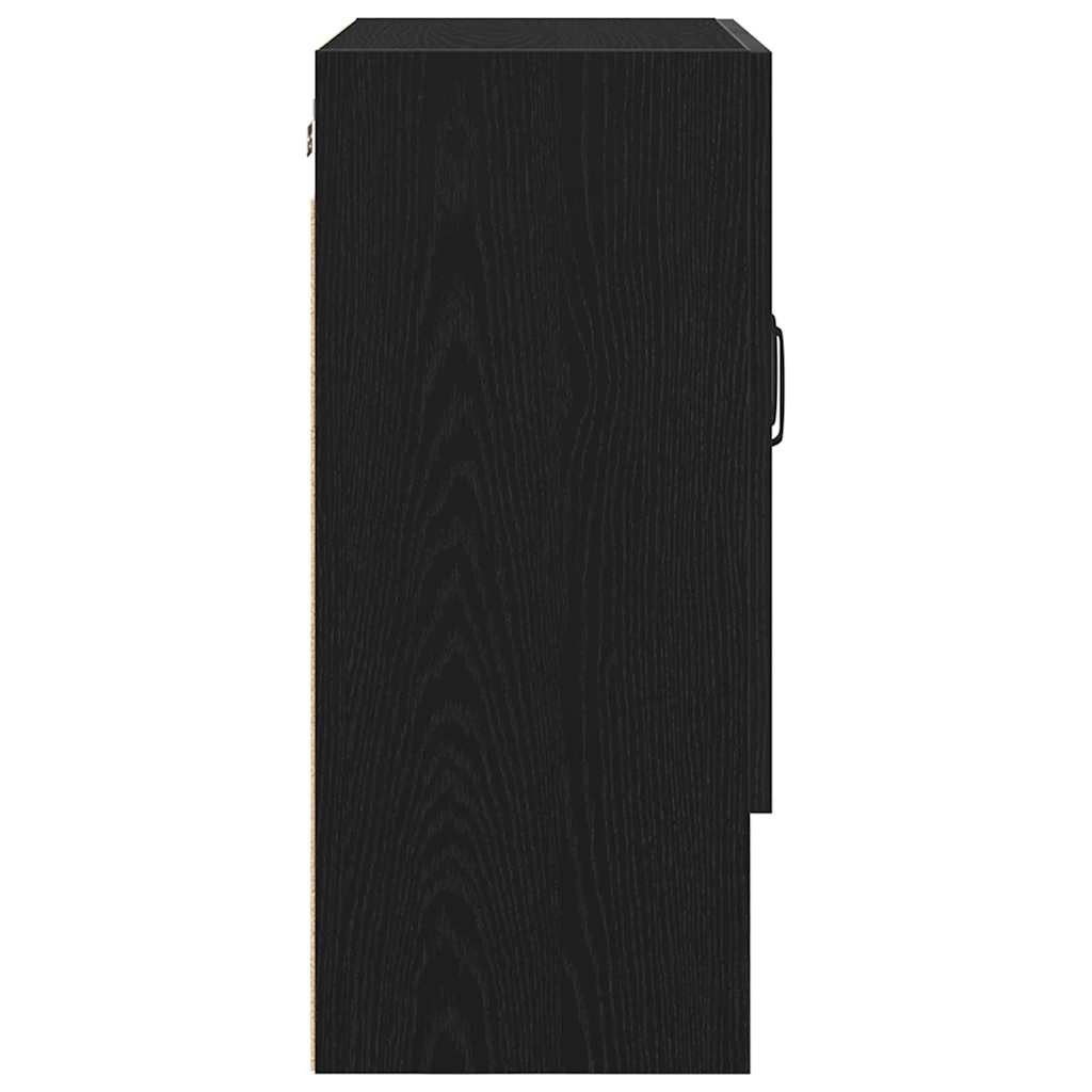Wall Cabinet Black Oak 60 x 30 x 70 cm Engineered Wood