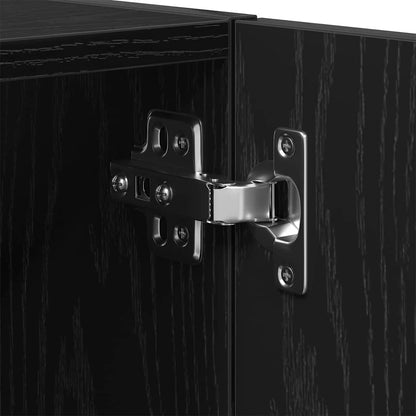 Wall Cabinet Black Oak 60 x 30 x 60 cm Engineered Wood