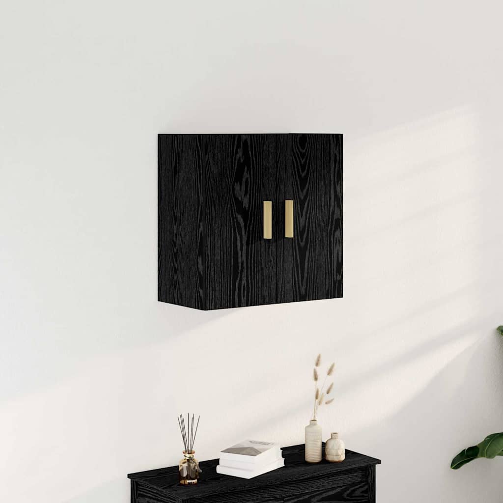 Wall Cabinet Black Oak 60 x 30 x 60 cm Engineered Wood