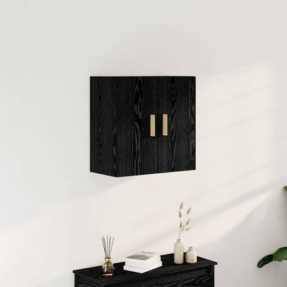 Wall Cabinet Black Oak 60 x 30 x 60 cm Engineered Wood