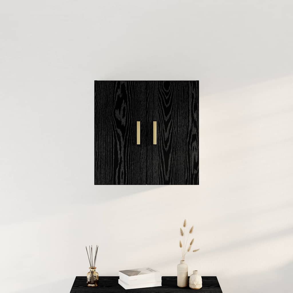 Wall Cabinet Black Oak 60 x 30 x 60 cm Engineered Wood