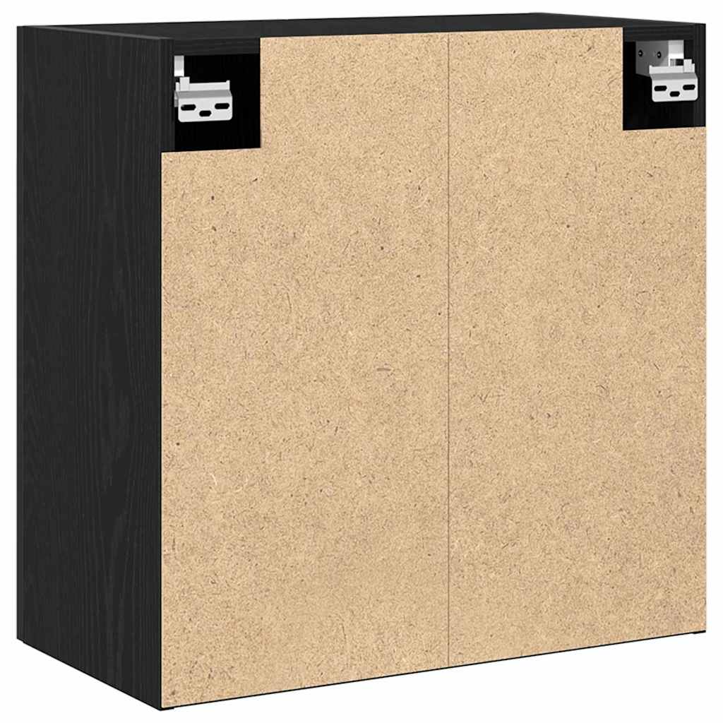 Wall Cabinet Black Oak 60 x 30 x 60 cm Engineered Wood