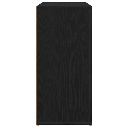 Sideboard Black Oak 80 x 33 x 70 cm Engineered Wood