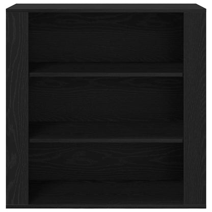Wall Cabinet Black Oak 80 x 33 x 80 cm Engineered Wood