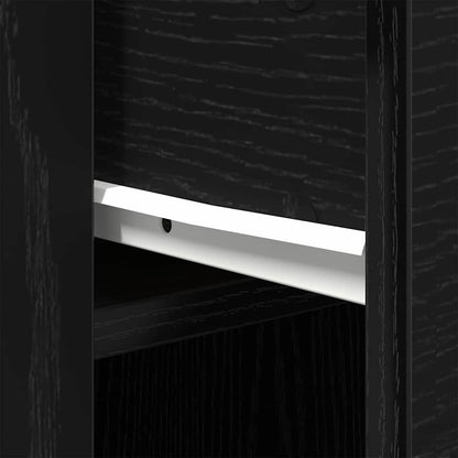 Desk with Drawer Black Oak 100 x 49 x 74 cm Engineered Wood