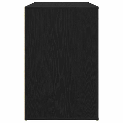 Desk with Drawer Black Oak 100 x 49 x 74 cm Engineered Wood