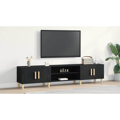 TV Cabinet Black Oak 180 x 31.5 x 40 cm Engineered Wood