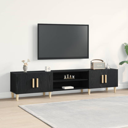 TV Cabinet 180 x 31.5 x 40 cm Black Oak Engineered Wood