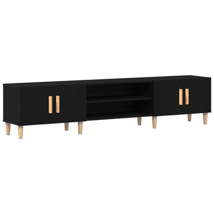 TV Cabinet 180 x 31.5 x 40 cm Black Oak Engineered Wood