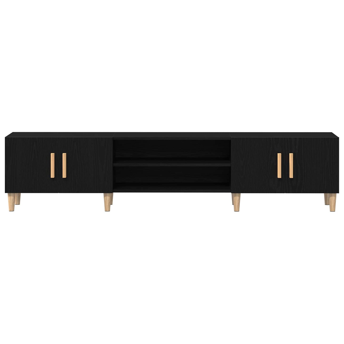 TV Cabinet 180 x 31.5 x 40 cm Black Oak Engineered Wood