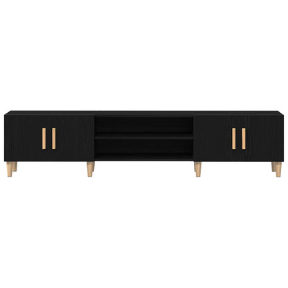 TV Cabinet 180 x 31.5 x 40 cm Black Oak Engineered Wood