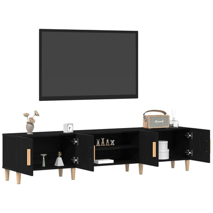 TV Cabinet 180 x 31.5 x 40 cm Black Oak Engineered Wood
