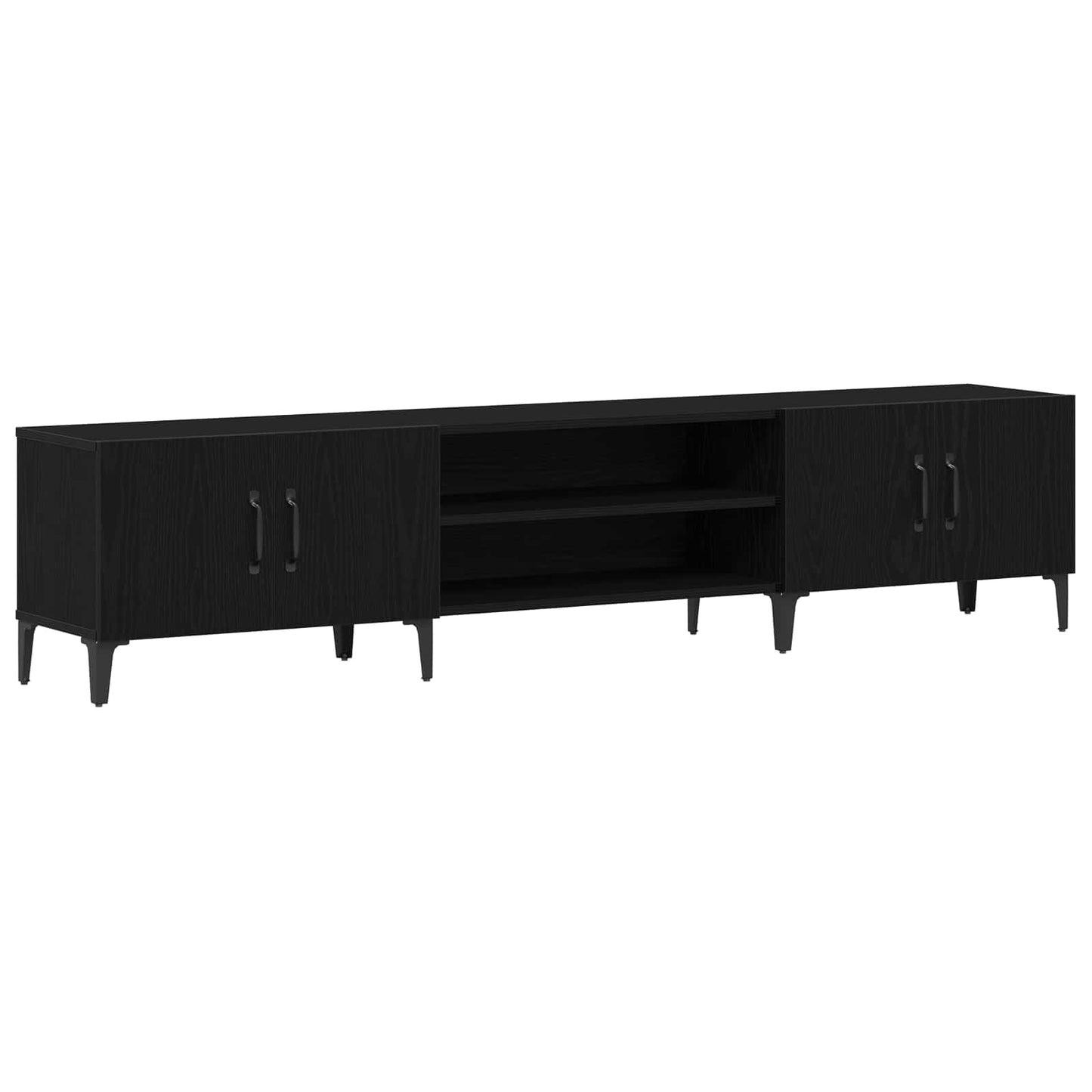 TV Cabinet 180 x 31.5 x 40 cm Black Oak Engineered Wood