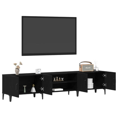 TV Cabinet 180 x 31.5 x 40 cm Black Oak Engineered Wood