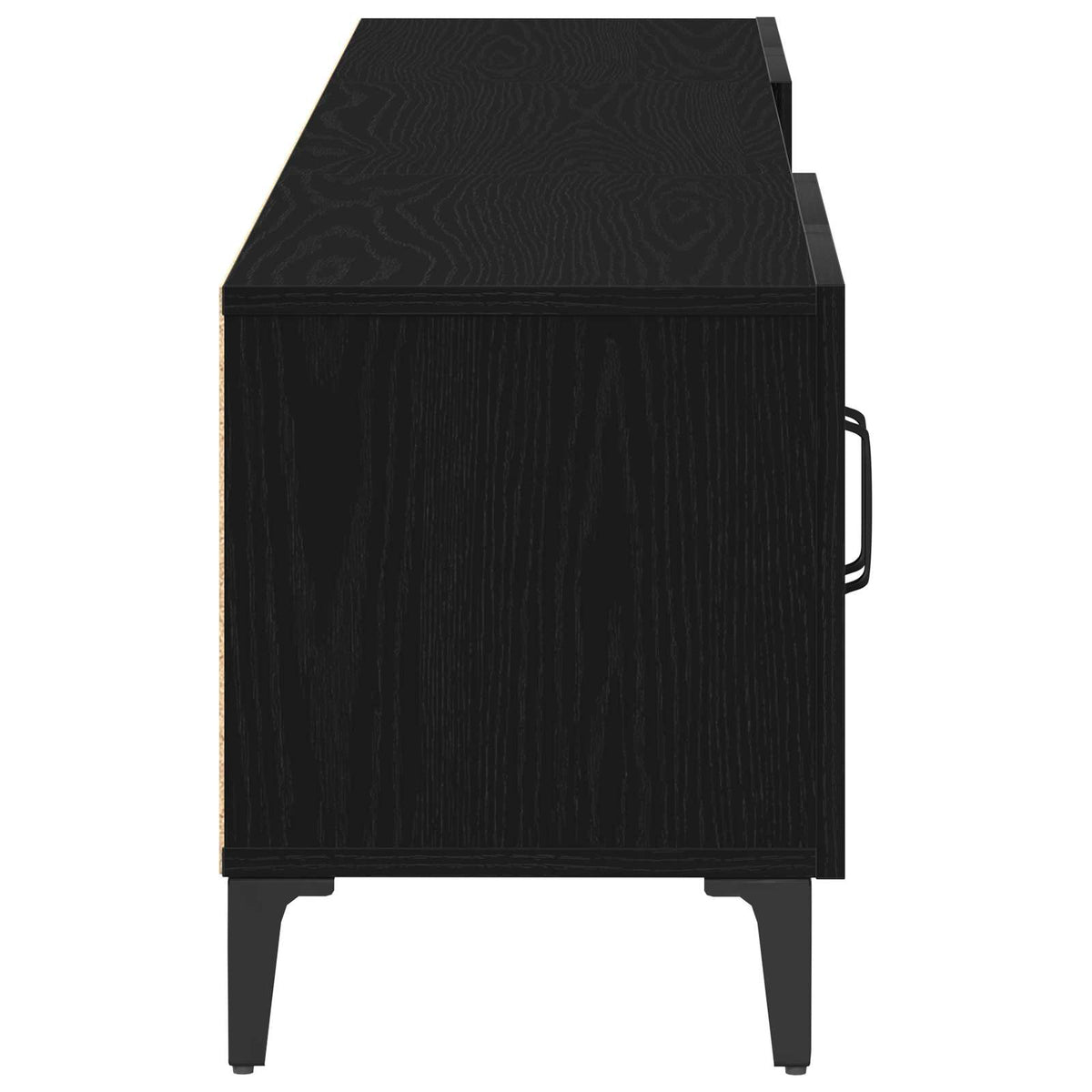 TV Cabinet 180 x 31.5 x 40 cm Black Oak Engineered Wood