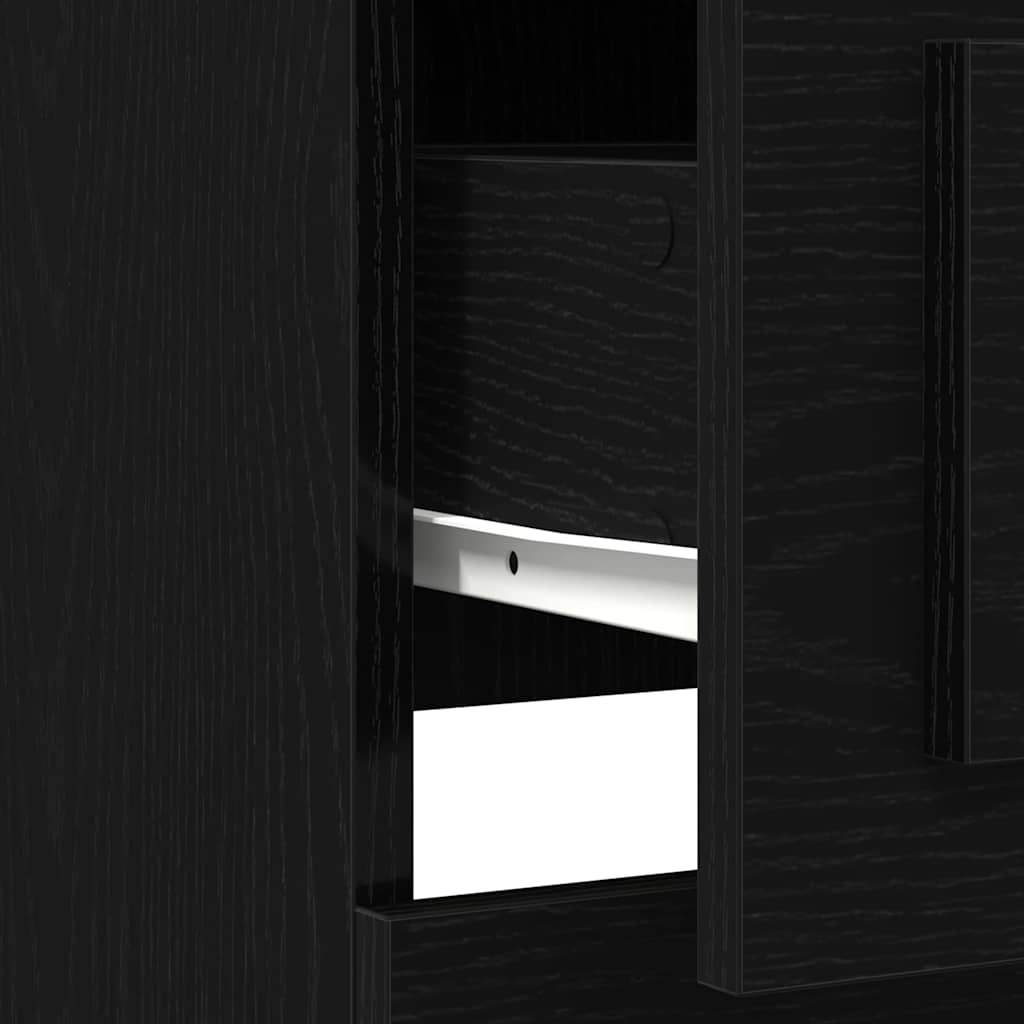 Highboard Black Oak 36 x 35.5 x 103.5 cm Engineered Wood