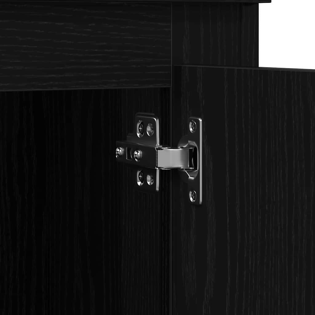 Highboard Black Oak 60 x 35.5 x 103.5 cm Engineered Wood