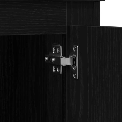 Highboard Black Oak 60 x 35.5 x 103.5 cm Engineered Wood