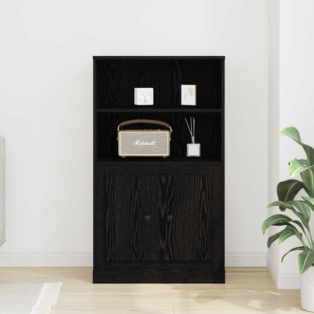 Highboard Black Oak 60 x 35.5 x 103.5 cm Engineered Wood