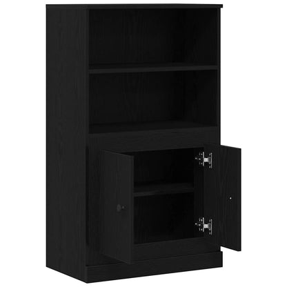 Highboard Black Oak 60 x 35.5 x 103.5 cm Engineered Wood