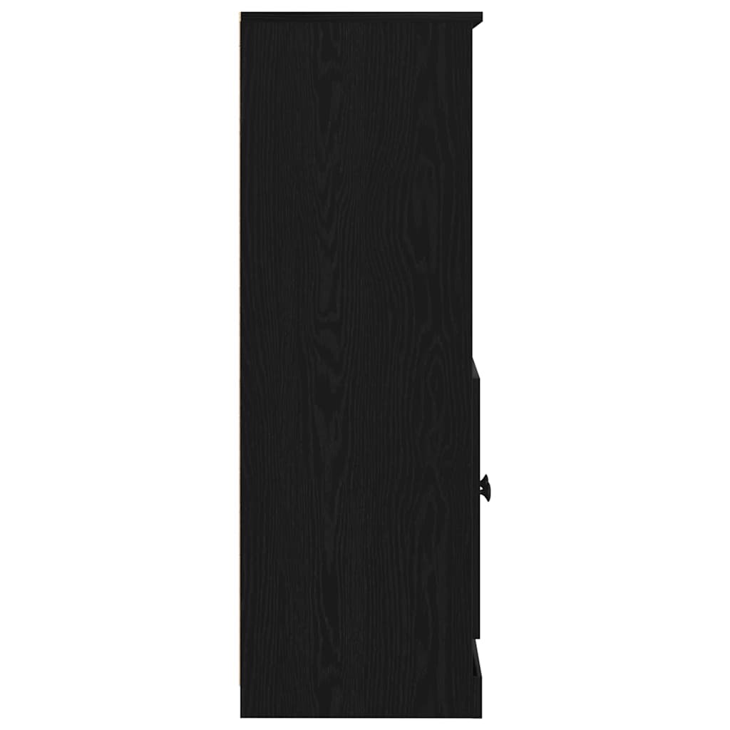 Highboard Black Oak 60 x 35.5 x 103.5 cm Engineered Wood