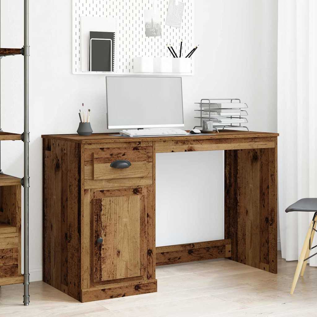 Desk with Drawer Old Wood 50 x 115 x 75 cm Engineered Wood