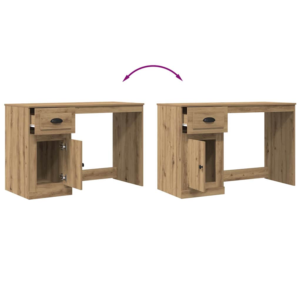 Desk with Drawer Artisan Oak 50 x 115 x 75 cm Engineered Wood