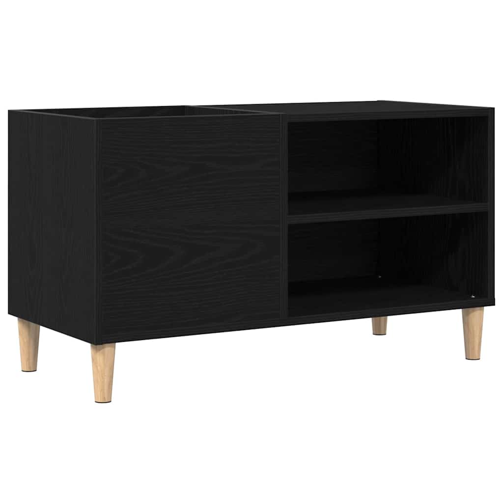 Record Cabinet 84.5 x 38 x 48 cm Engineered Wood Black oak