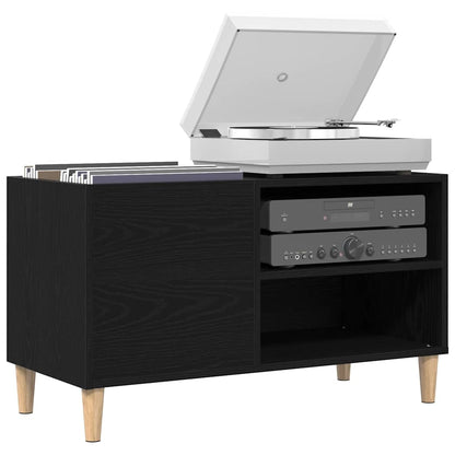 Record Cabinet 84.5 x 38 x 48 cm Engineered Wood Black oak